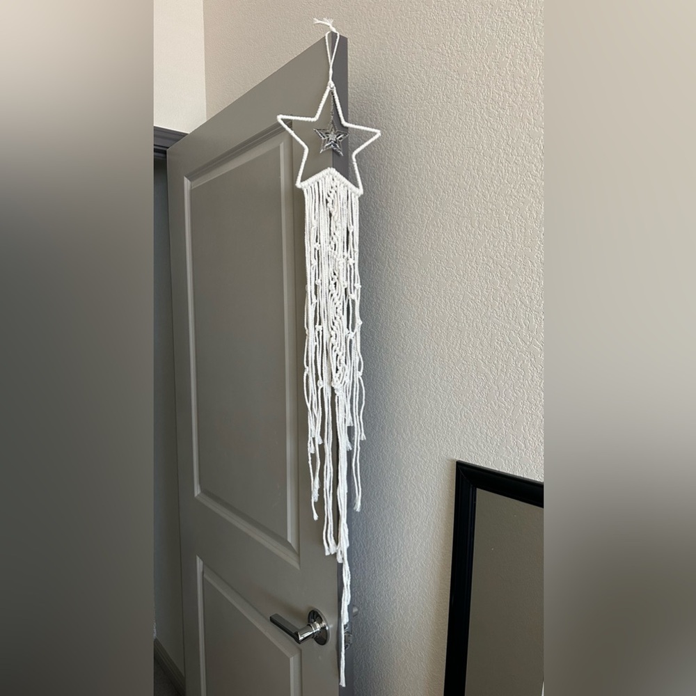 Macrame Star Wall Hanging Braided Home Decor Bohemian Boho Handmade